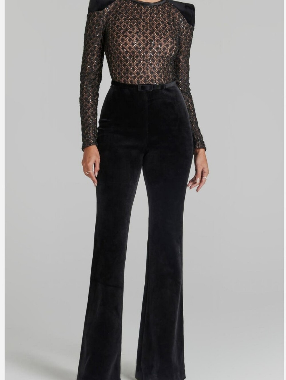 NADINE MERABI AMANDA LONG SLEEVE JUMPSUIT